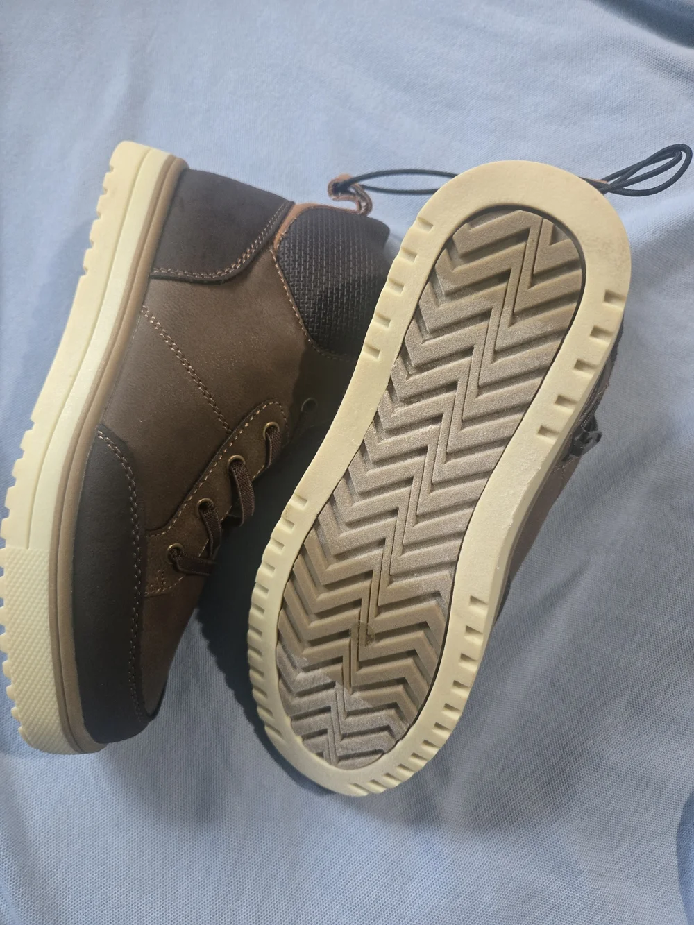 Kids' Brown Lace-Up Outdoor Boots - Comfortable Everyday Wear